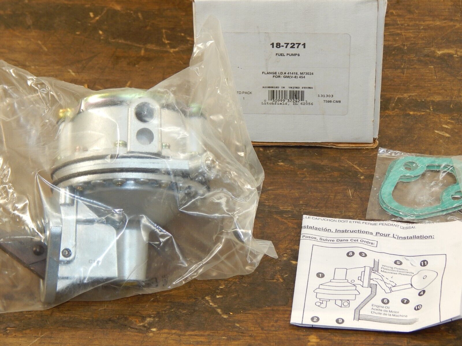 Primeline 187271 Marine Fuel Pump Flange ID 41418 M73024 Crusader Inb