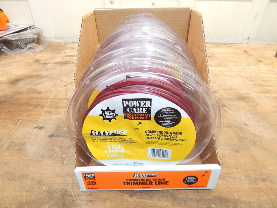 (6) MAXI-EDGE .155 Trimmer Line 75FT ROLL-NEW IN PACKAGE-LOOOOOK