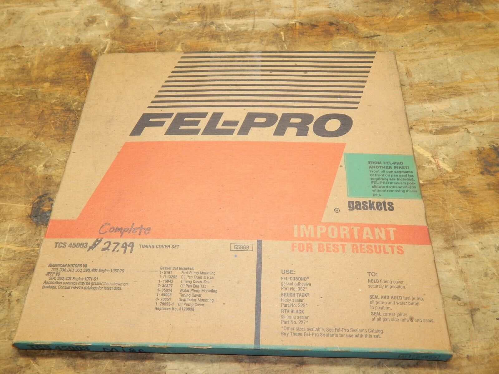 FelPro Timing Cover Set TCS 45003 Adams Small Engine LLC