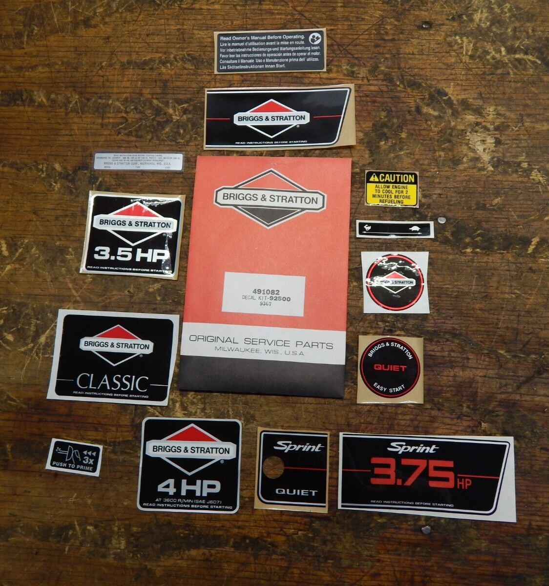 Autocollants Briggs & Stratton Pré-WW2 Avec Bain D'huile Unifiée - Foto 10