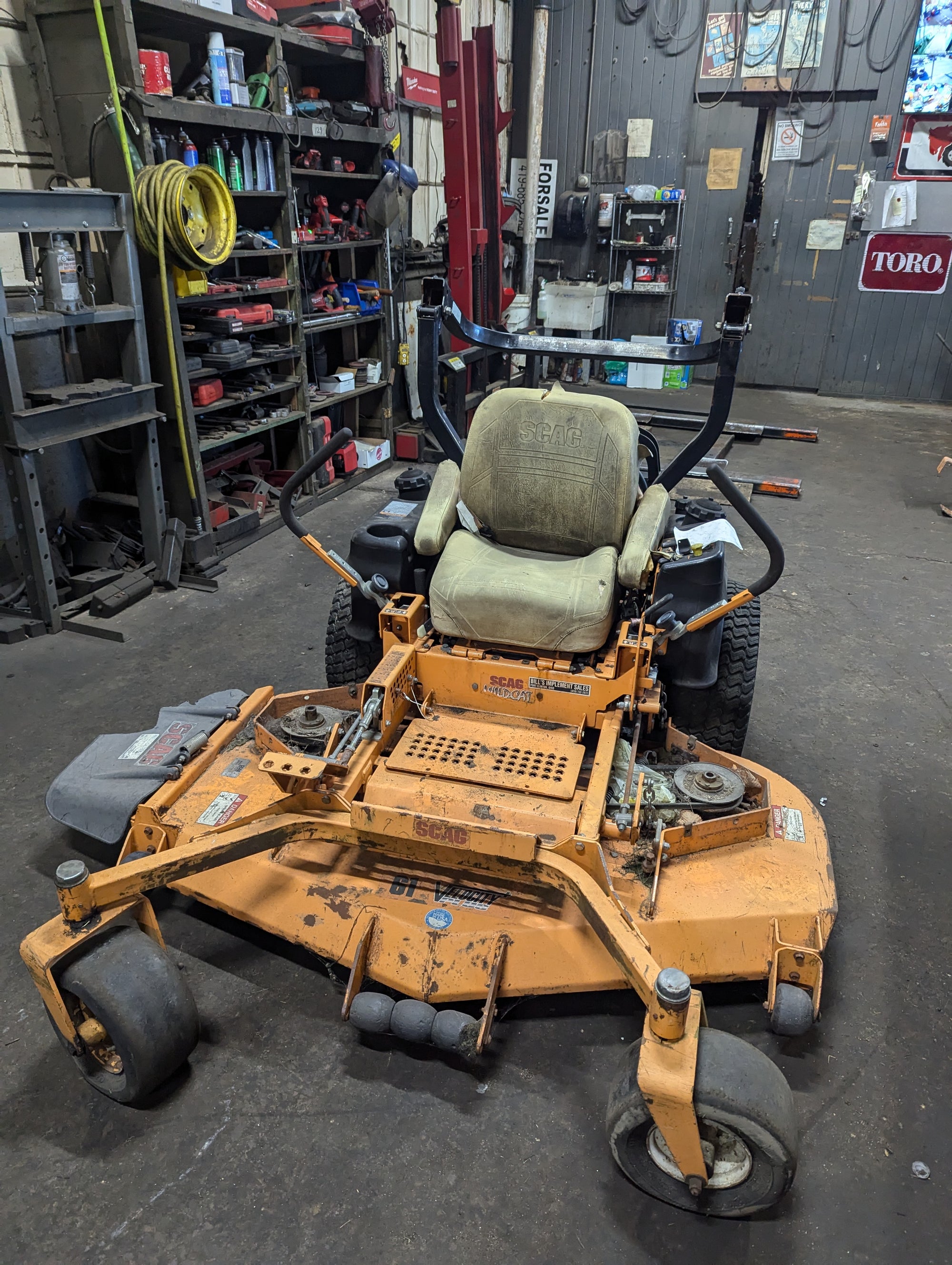 Parts mower inventory