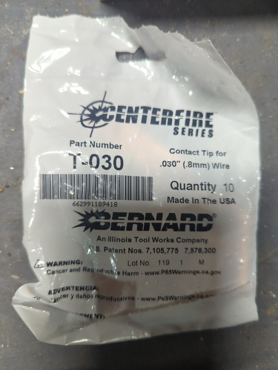 BERNARD TT-030 CENTERFIRE TIP .030 10/PK