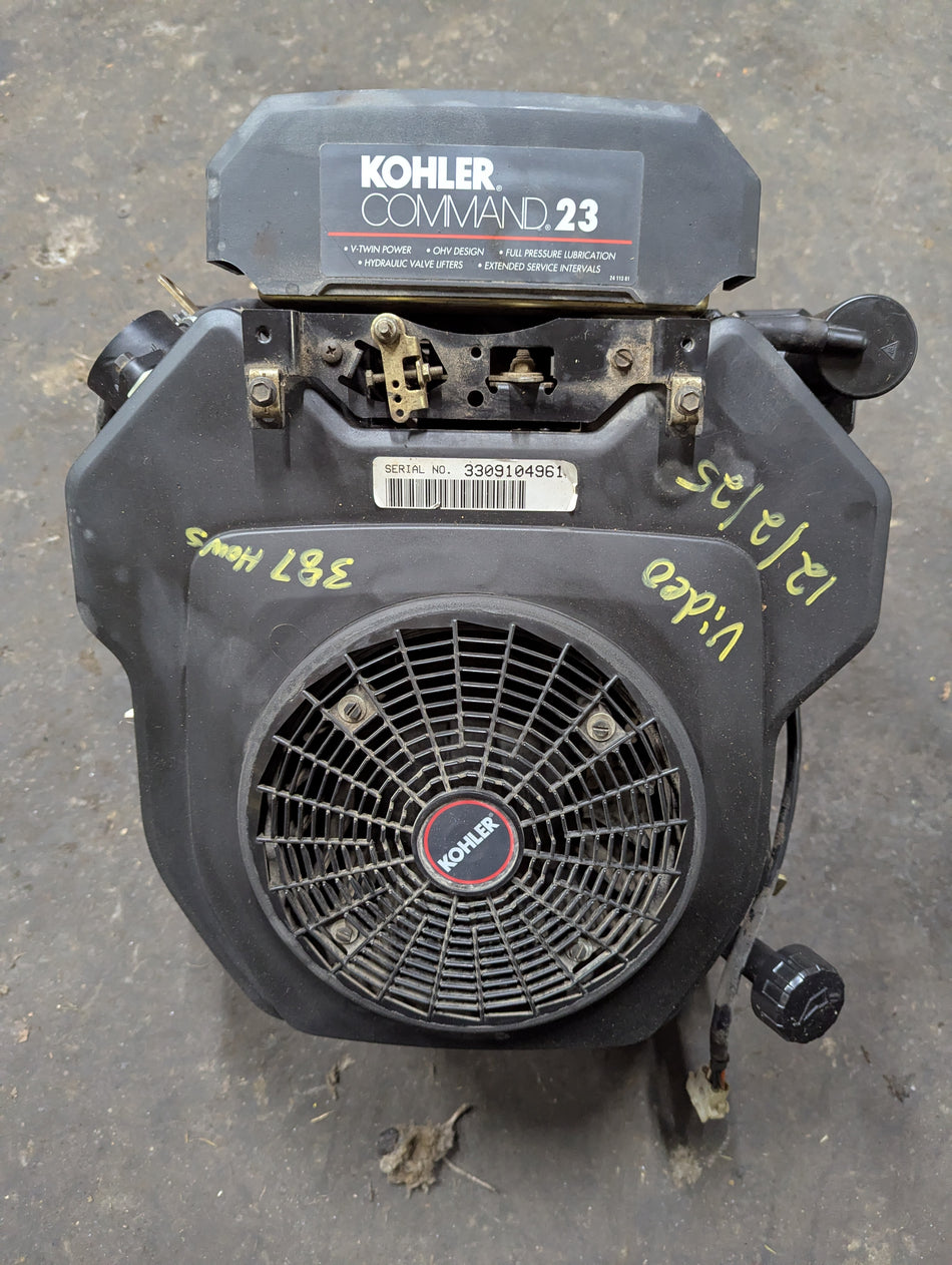 Kohler CV23S 23hp (387 hours) vertical 1"x3" crankshaft