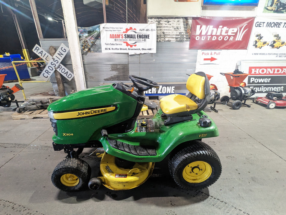 John Deere X304 (All Wheel Steer) 42" used riding mower