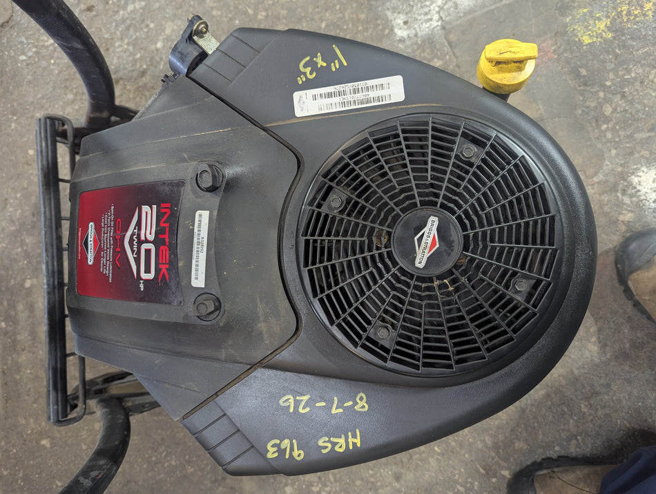 Briggs and Stratton Intek 20hp V-Twin Vertical shaft 1"x3" (963 hours)
