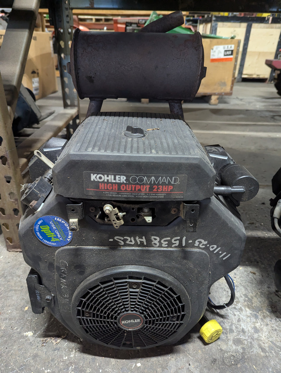 Kohler CV23S (23hp) V-twin 1538 hours, vertical 1"x3" crankshaft