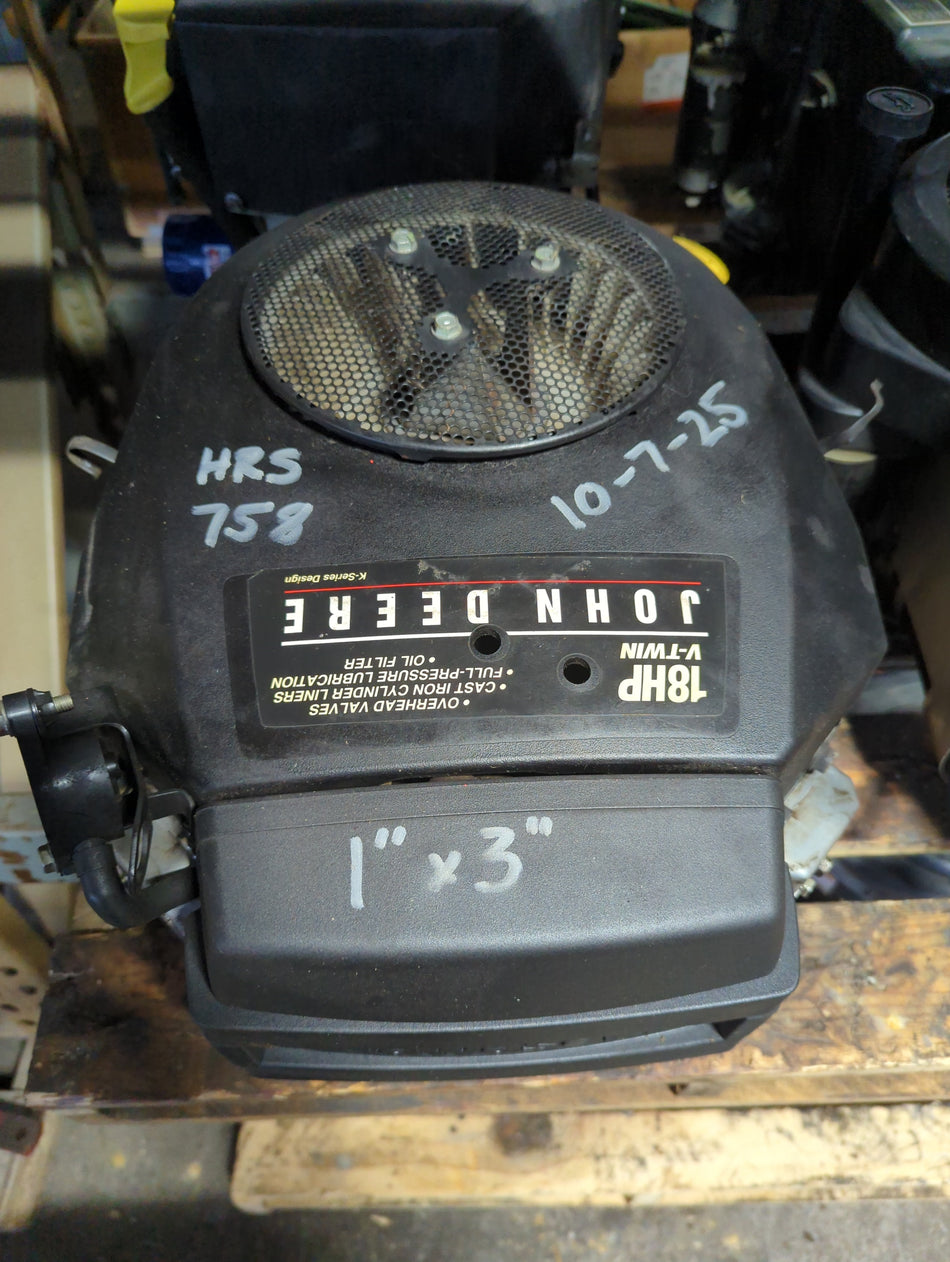 Kawasaki FH580V (18hp) V-twin vertical shaft (758 hours) 1"x3" crankshaft