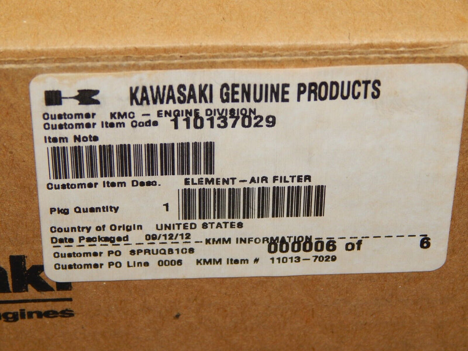 Genuine Kawasaki Set Air Filter 11013-7029