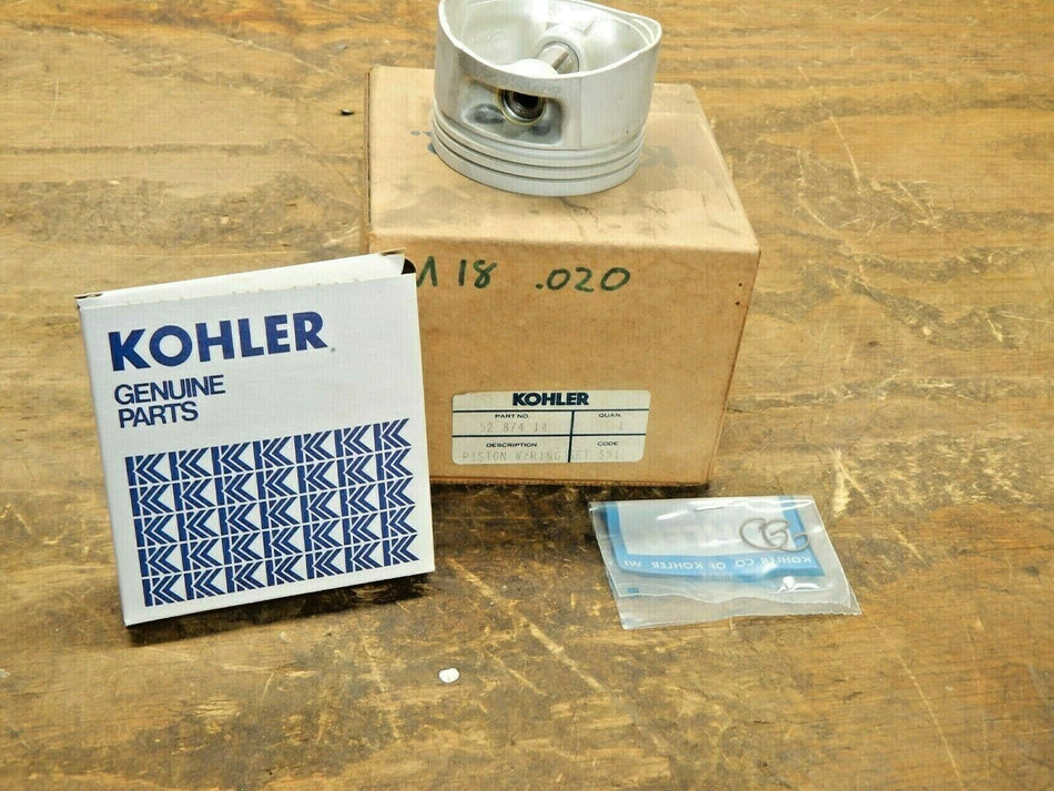 Kohler.020" PISTON KIT FITS KOHLER KT17, M18, MV16, MV18, 52-874-14-S