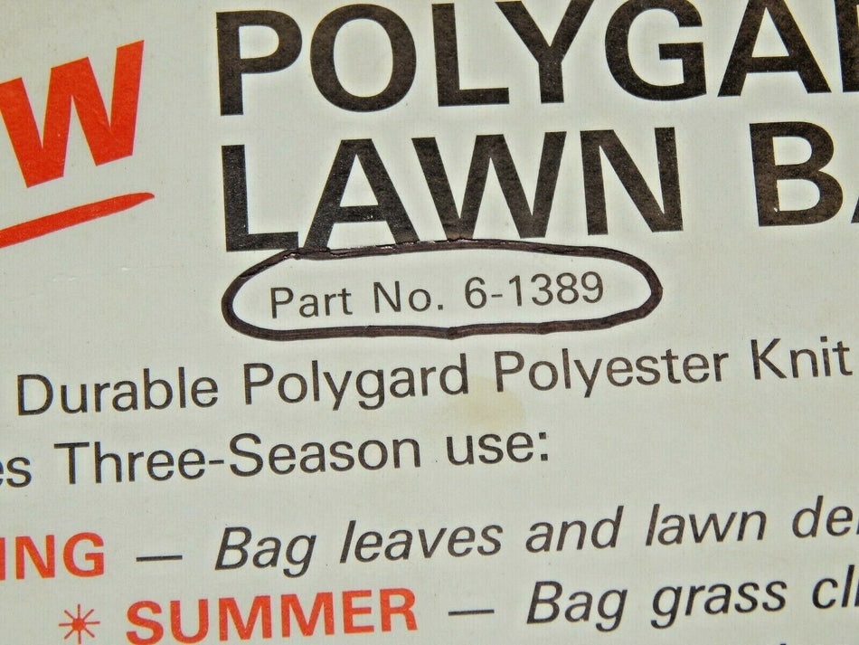 Genuine OEM TORO GRASSMASTER POLYGARD GRASS CATCHER,6-1389
