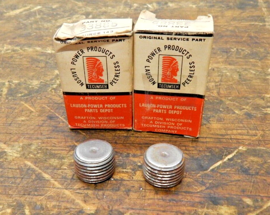 Genuine OEM Tecumseh Pipe Plugs 33885 Pack of 2