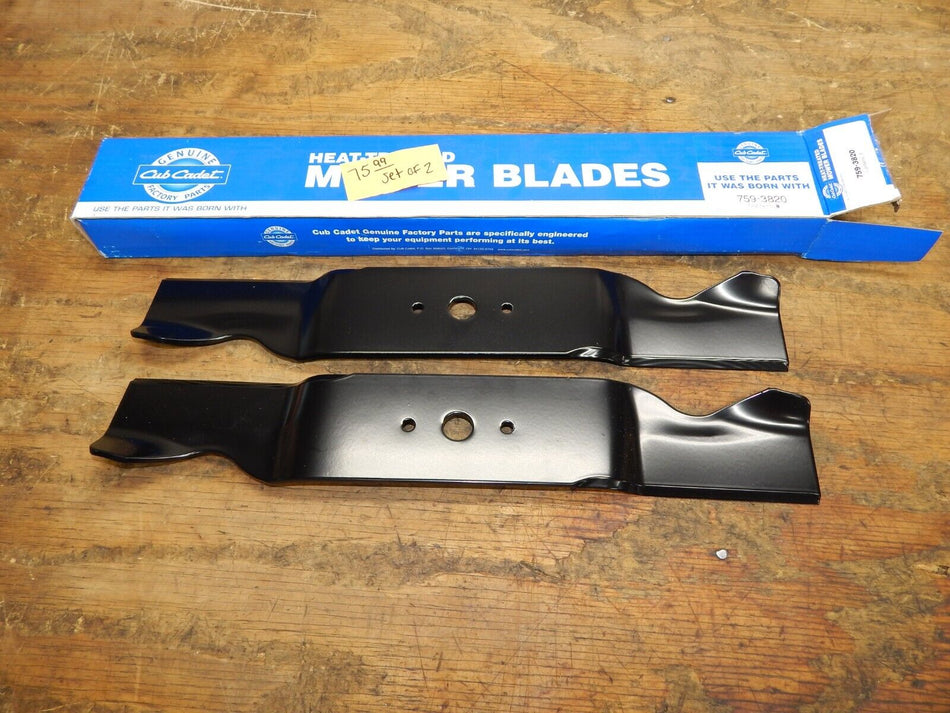 OEM Cub Cadet MTD Heat-Treated Blades 759-3820 742-3013A SET OF TWO