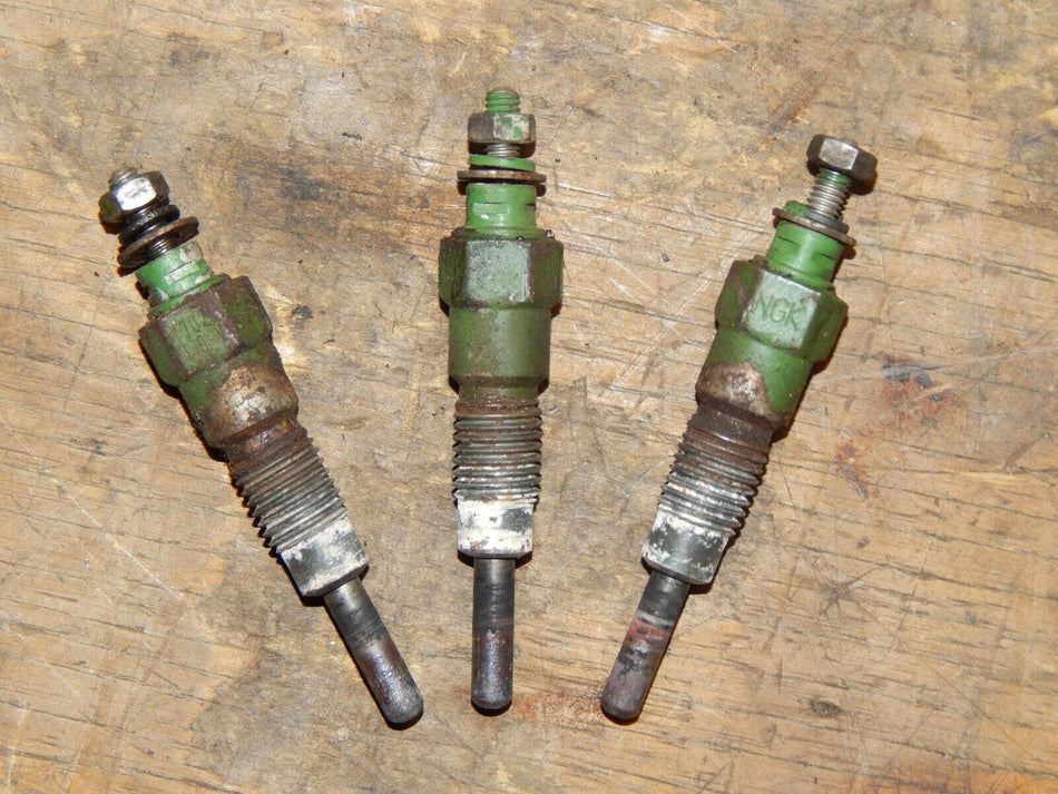 John Deere 670 Tractor- 3TNA72-UJK Engine Glow Plugs (3) AT110814