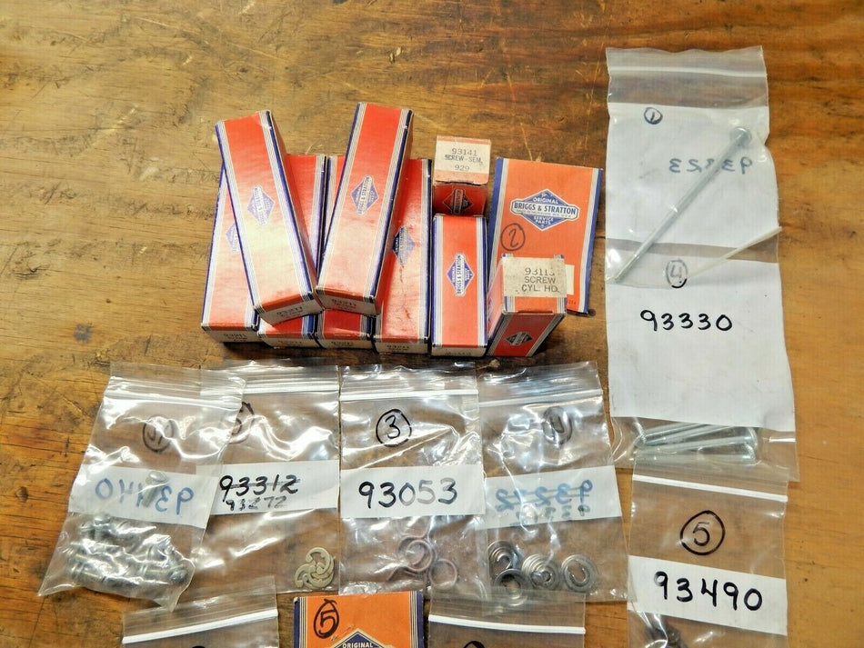 Briggs&Stratton Hardware Bundle Box #1, Bolts,Screws,Retaining Rings(READ DESC)