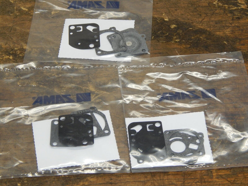 Genuine OEM ZAMA SET of THREE Gaskets/Diaphragms GND-121