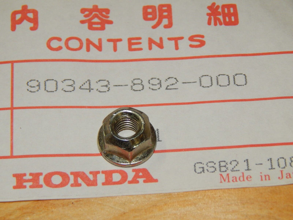 Honda OEM Self Lock Nut #90343-892-000 QTY.1-NEW