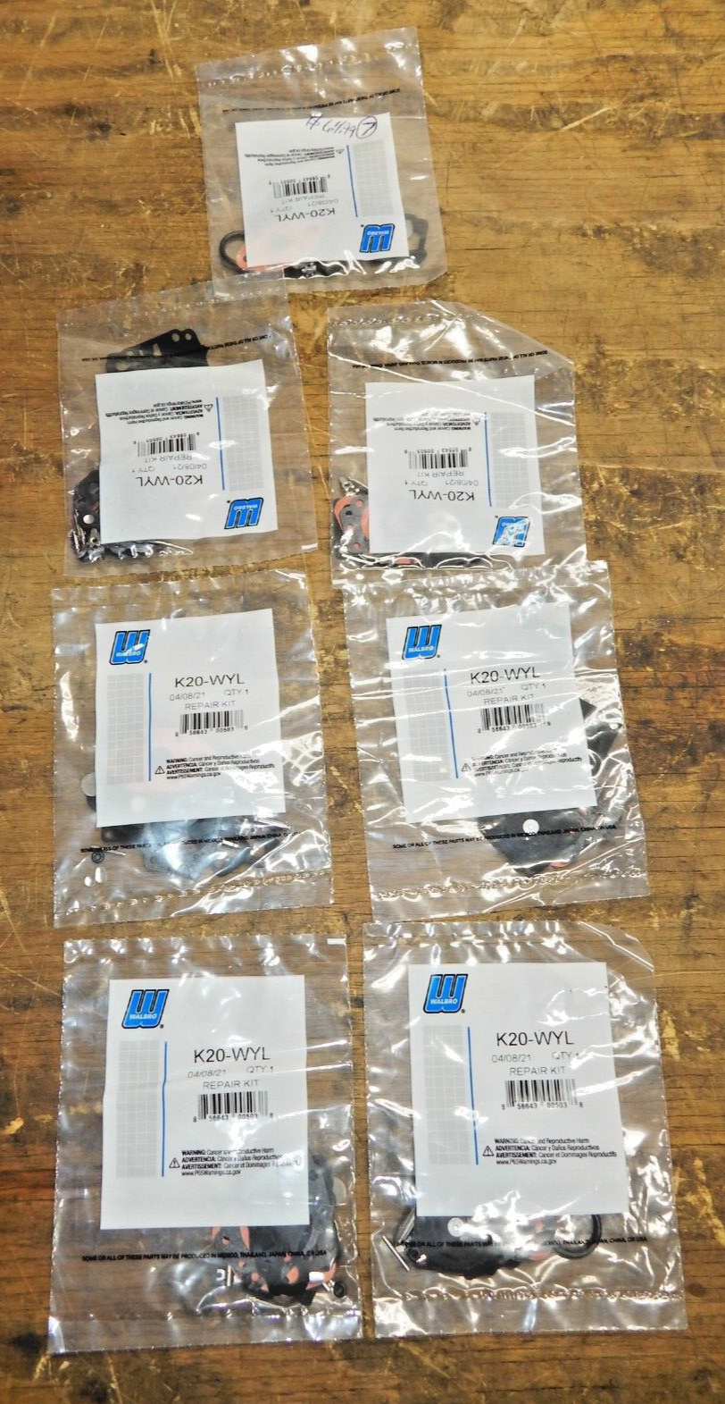 Genuine OEM WALBRO Set of Seven Repair Kits  K20-WYL