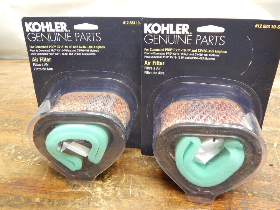 OEM Kohler Command Pro CV11-16 CV 460-493 Air Filter 2 Pack 12 883 10-S1