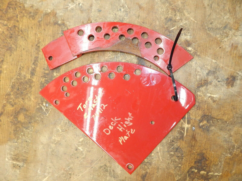 Toro Z Master Z400 Model # 74412-Deck Height Plates-USED