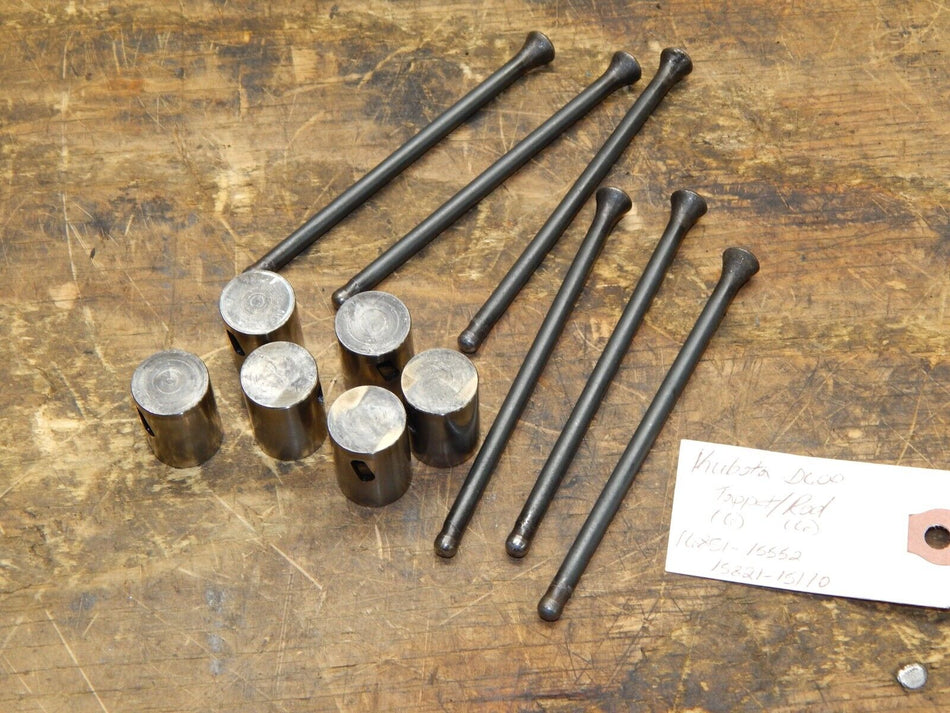 Kubota D600 Diesel Engine- Engine Tappet/Rod SET 16851-15552, 15821-15110