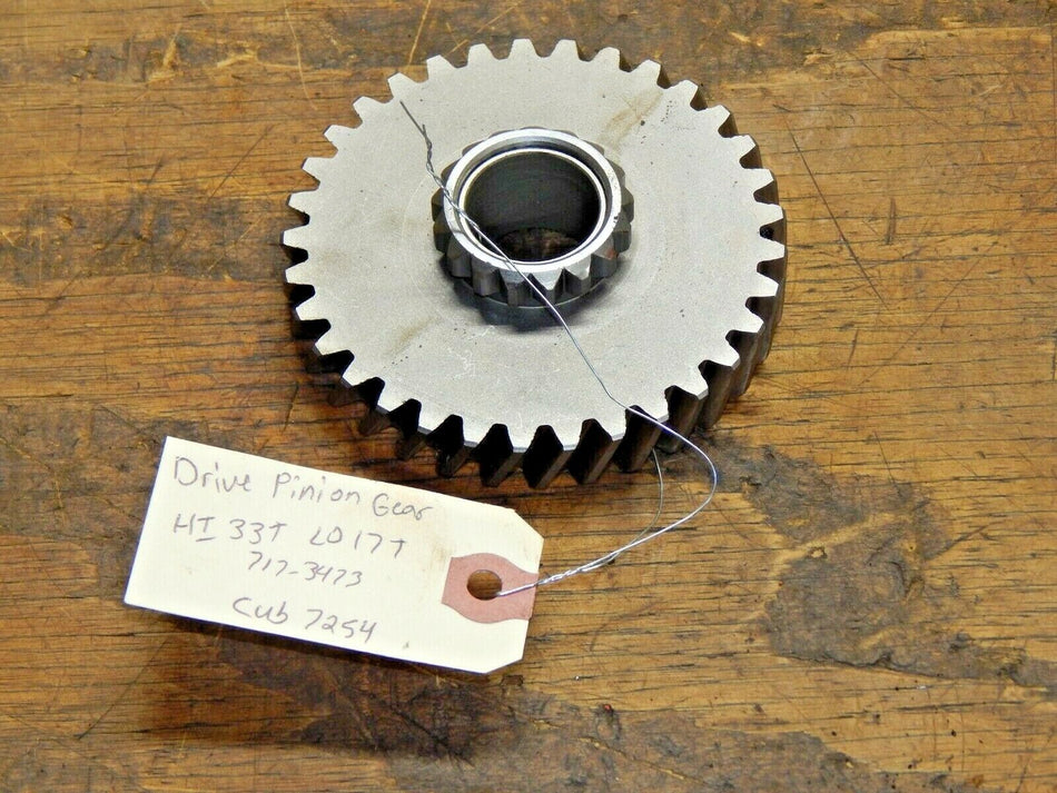 Cub Cadet 7254 Sub Compact Tractor-Drive Pinion Gear (Hi 33T) (Lo 17T) 717-3473