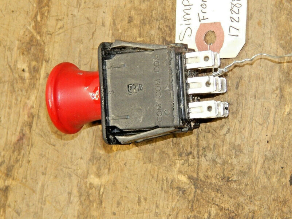 Simplicity Legacy Garden Tractor- Front PTO Switch 1722887SM