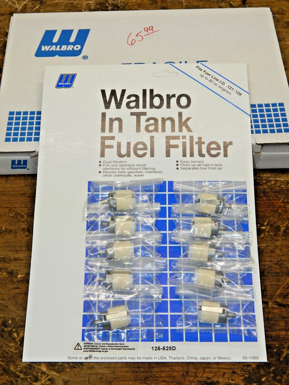 Genuine OEM WALBRO PACK OF 10 FUEL FILTERS 125-528D