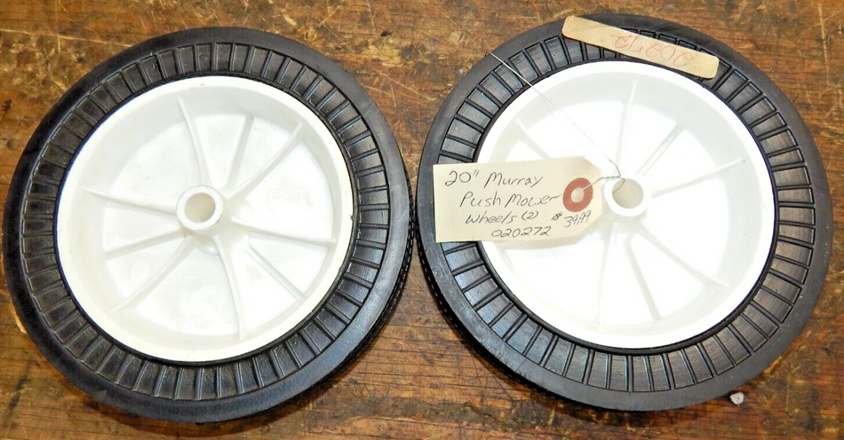 Genuine Briggs & Stratton Set of Two 20 inch Push Mower wheels 020272