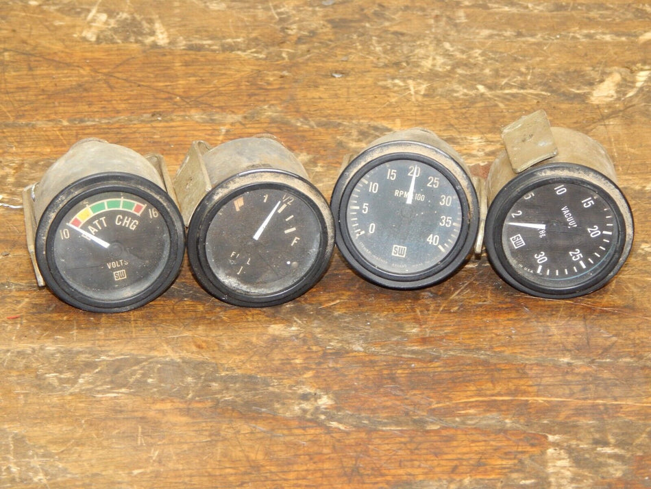 Wheel Horse 520-H Dash Gauges (4) AS IS (NOT TESTED) 79-2660, 78-0030,17-8049