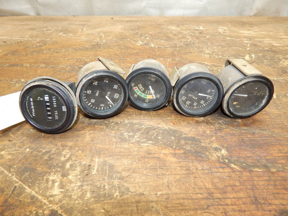 Wheel Horse 520-H Dash Gauges (5) AS IS (NOT TESTED) 79-2660, 78-0030,17-8049
