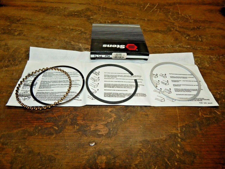 NOS STENS 500-686 +030 Fits Kohler 45 108 09-3 PISTON RINGS