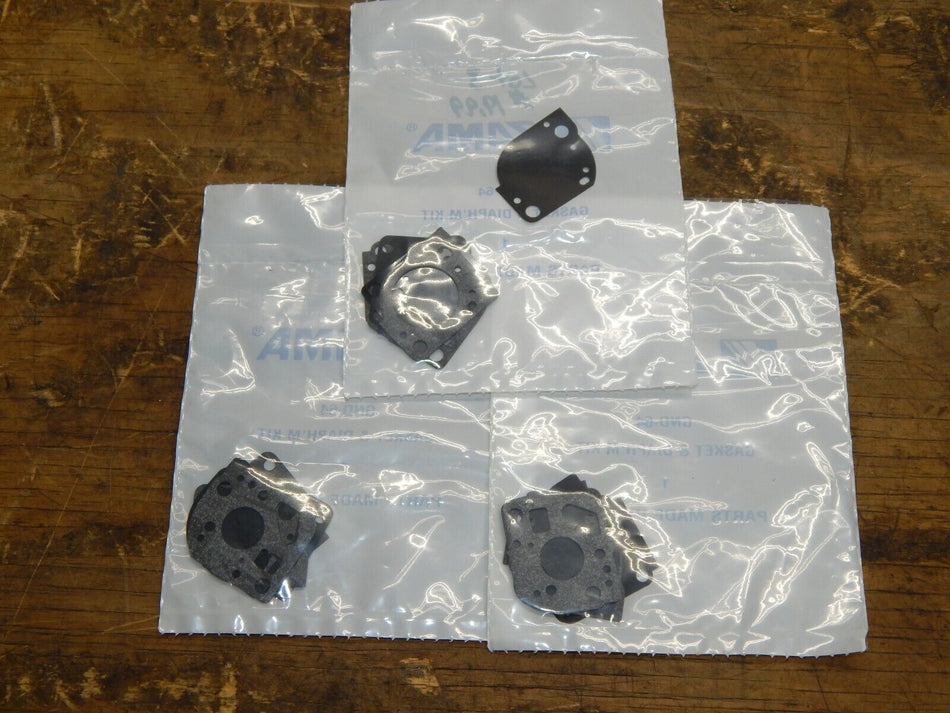 Genuine OEM ZAMA SET of THREE Gaskets/Diaphragms GND-64