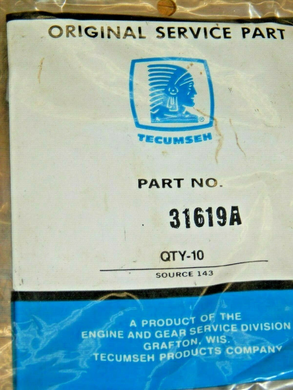 Tecumseh Cover Gasket Part # 31619A (Lot of 10)
