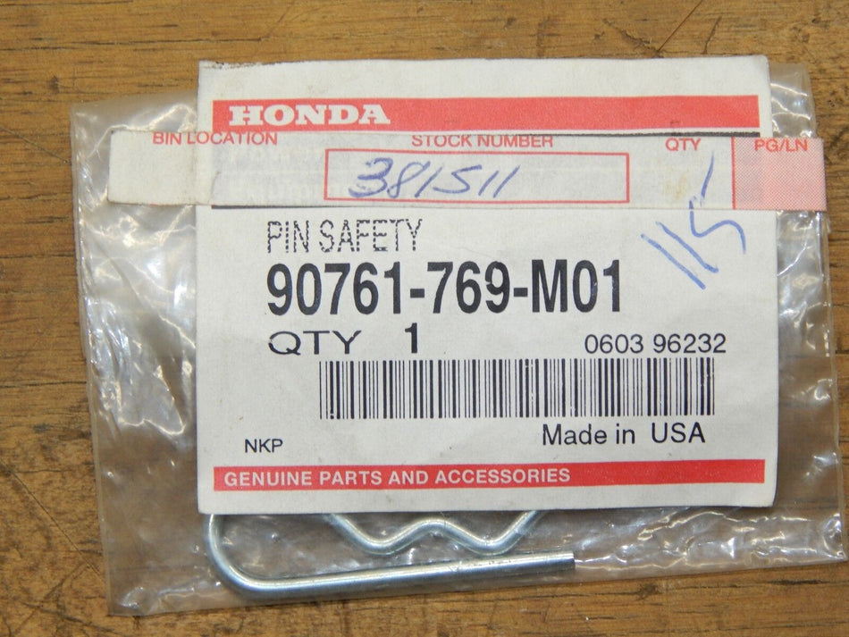 Honda OEM Safety Pin Part#90761-769-M01 QTY.1 -NEW