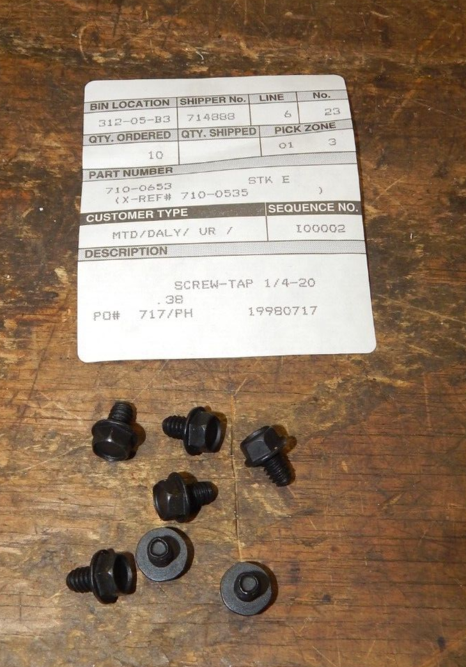 MTD Screws 710-0653 Screws Pack of 7