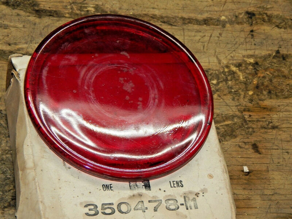 FARMALL ALLIS JOHN DEERE CASE OLIVER LIGHT LENS. 5" TEARDROP "GUIDE" Red Flat