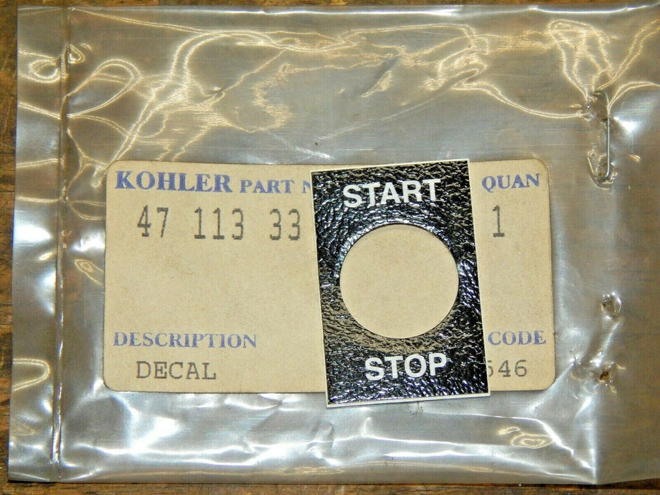 Kohler 47 113 33-S  DECAL, TOGGLE SWITCH