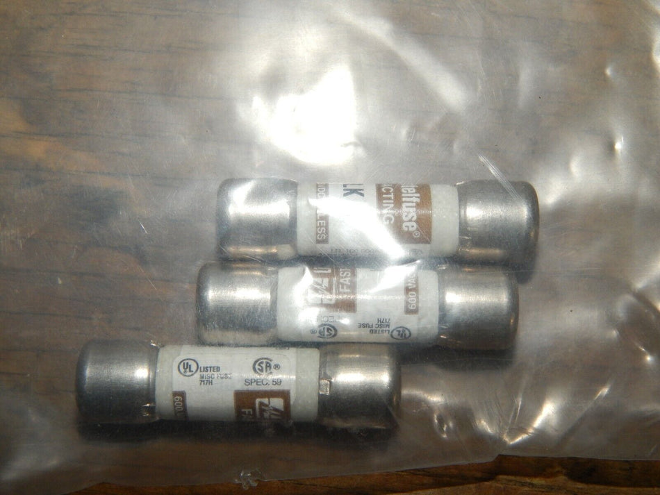 Littelfuse 5 AMP 600 AC/500 DC KLK Series Fast-Acting Midget Fuse 0KLK005.T (3)